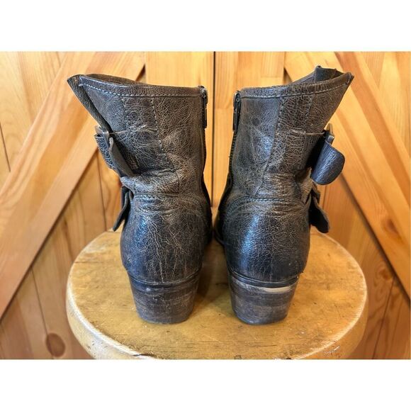 SEYCHELLES Women's "Weekenders" Grey Leather Ankle Boots Size 8 - Picture 4 of 8